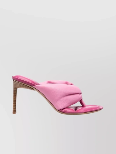 Jacquemus Padded Heel Stiletto Sandals In Pink