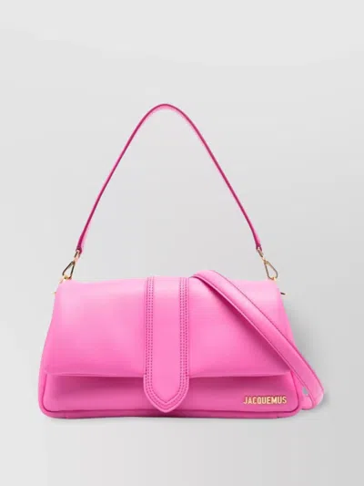 Jacquemus Padded Leather Shoulder Bag In Pink