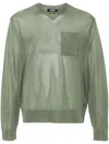 Jacquemus La Maille Paseo Knitted Jumper In Pale Green