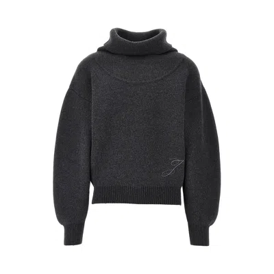 Jacquemus 'pallone' Cashmere-blend Sweater In Gray