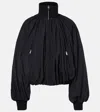 Jacquemus Pallone Cropped Draped Jacket In Black