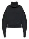 Jacquemus Pallone Turtleneck Embroidered Sweater In Black