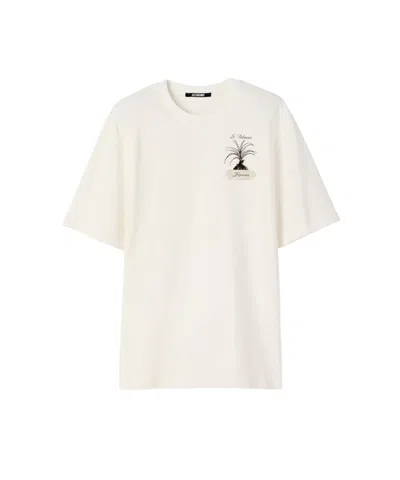 Jacquemus Palmier Embroidered T-shirt In White