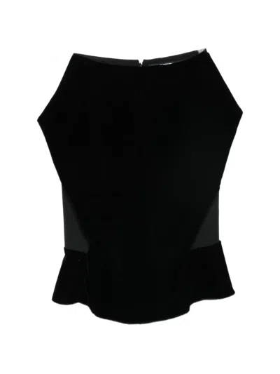 Jacquemus Paloma Velvet-panelled Ruffled Midi Skirt In Black