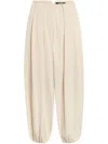 Jacquemus Womens Le Pantalon Calisson Pleated Woven Trousers Off-white In White