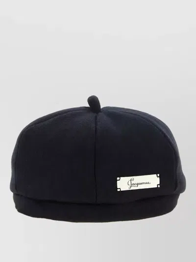 Jacquemus Le Basque Cavallo Paneled Beret Hat In Black