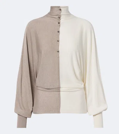 Jacquemus Paneled Silk-blend Sweater In Multi