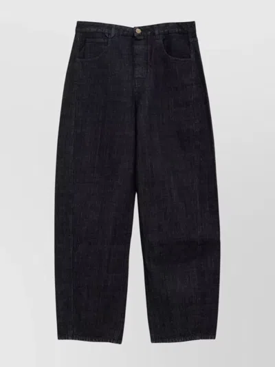 Jacquemus Le De-nimes Button-fastening Panelled Jeans In Black