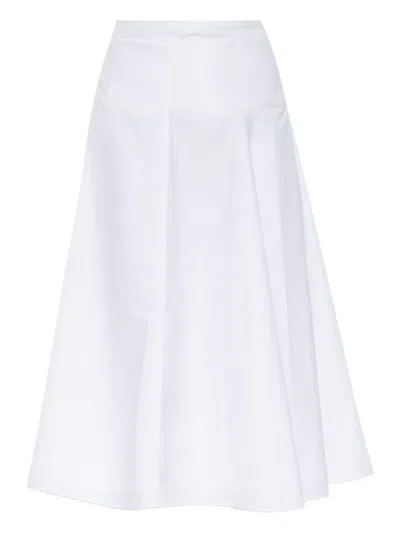 Jacquemus Panelled Flared Midi Skirt In White