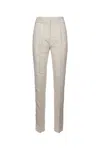 Jacquemus Front Pleated Straight Leg Trousers In 110