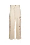 Jacquemus Cargo Gabardine Trousers In 100