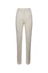 Jacquemus Front Pleated Straight Leg Trousers In 110