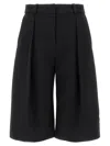 Jacquemus Amalfi Cotton Suiting Bermuda Shorts In Black