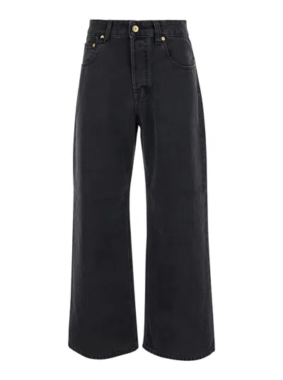 Jacquemus Le De-nimes Large Jeans Women In Black