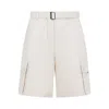 Jacquemus The Cargo Bermuda Shorts With Belt In Beige