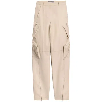 Jacquemus Tapered Trousers In Beige