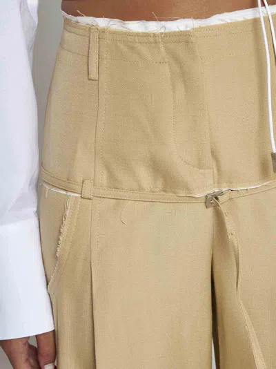 Jacquemus Trousers In Beige