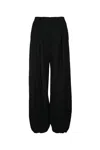 Jacquemus 'le Pantalon Paseo' Black Pants With Belt Loops And Wide Leg In Black