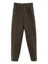 Jacquemus Pleated-front Trousers In Brown