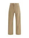 Jacquemus Beige Cotton Straight-leg Jeans In Brown