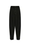 Jacquemus Black Trousers With Button Closure And Pleats On The Front In Wool Man In Black