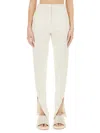 Jacquemus Side Split Straight-leg Pants In White