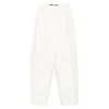 Jacquemus Le Curvo Tweed Trousers In White