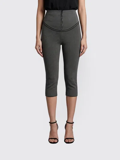 Jacquemus Pants Woman Color Beige In Green