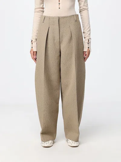 Jacquemus Pants Woman Color Beige In Neutral