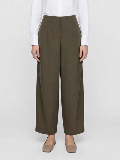 Jacquemus Pants Woman Color Grey In Green