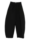 Jacquemus High Waist Balloon Shape Wide Leg Trousers In Black