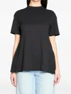 Jacquemus Paper Effect Open Back T-shirt In Black