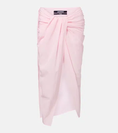 JACQUEMUS PARÉO DRAPED BEACH COVER-UP