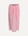 Jacquemus High Waist Draped Asymmetric Ruched Skirt In Pink