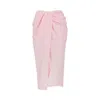 Jacquemus High Waist Draped Asymmetric Ruched Skirt In Pink