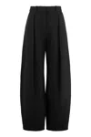 Jacquemus 'le Pantalon Paseo' Black Pants With Belt Loops And Wide Leg