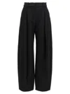 Jacquemus 'le Pantalon Paseo' Black Pants With Belt Loops And Wide Leg In Black