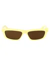 Jacquemus Pastel Yellow Stripe/ Silver/ Brown Acetate Sunglasses