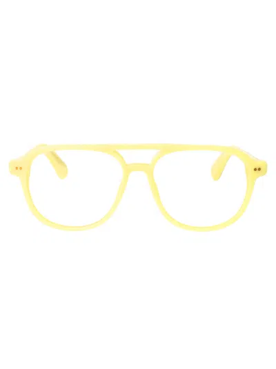 Jacquemus Pastel Yellow Stripe/ Yellow Gold/ Optical Acetate Glasses