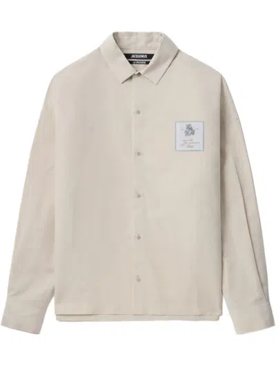 Jacquemus Patch-detail Shirt In Neutrals