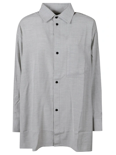 Jacquemus Patched Pocket Plain Shirt In Light Grey