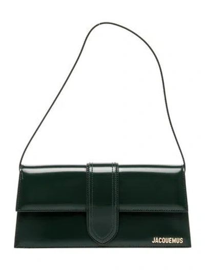 Pre-owned Jacquemus Patent Leather Shoulder Bag In Green