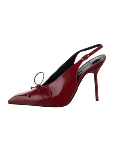 Pre-owned Jacquemus Patent Leather Slingback Pumps In Red