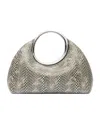 Jacquemus Small Calino Snake-embossed Leather Top Handle Bag In Nude