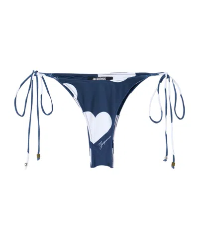 Jacquemus Patterned Bikini Bottoms In Blue