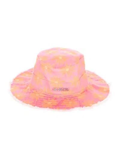 Pre-owned Jacquemus Patterned Denim Baja Hat In Pink