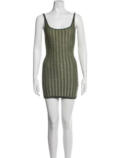 Pre-owned Jacquemus Patterned Mini Dress In Blue