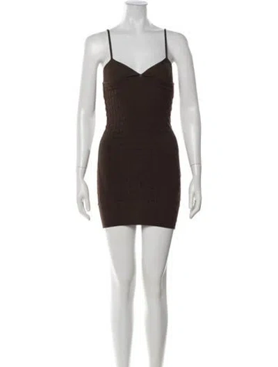 Pre-owned Jacquemus Patterned Mini Dress In Blue