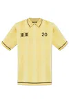 Jacquemus Stretch Viscose Blend Liga Polo Shirt In Yellow