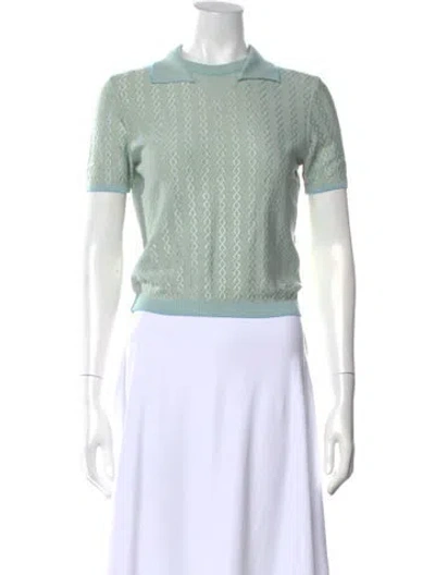 Pre-owned Jacquemus Patterned Short Sleeve Polo In Green